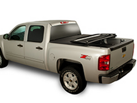 Tri-fold tonneau cover for pickup truck